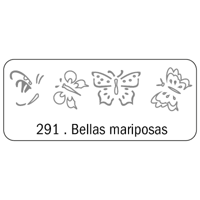 Stencil Bellas Mariposas (291) 4.5 X 17 Cm