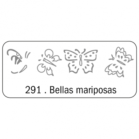 Stencil Bellas Mariposas (291) 4.5 X 17 Cm