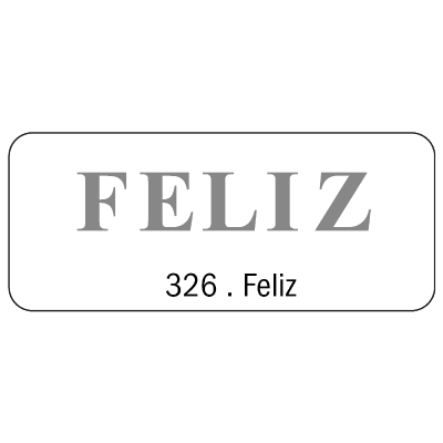 Stencil Feliz (326) 4.5 X 17 Cm