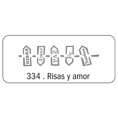 Stencil Risas Y Amor (334) 4.5 X 17 Cm