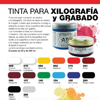 Tinta Para Xilografía X 60 Cc - Imagen 2