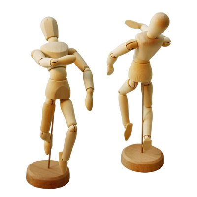 Muñeco Articulado De Madera 30 Cm - Imagen 2