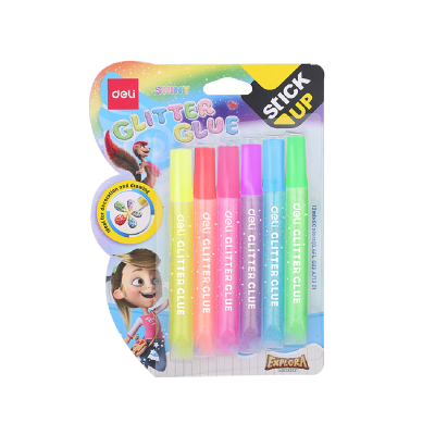 Adhesivo Glitter 6 Colores Neon X 12 Mm