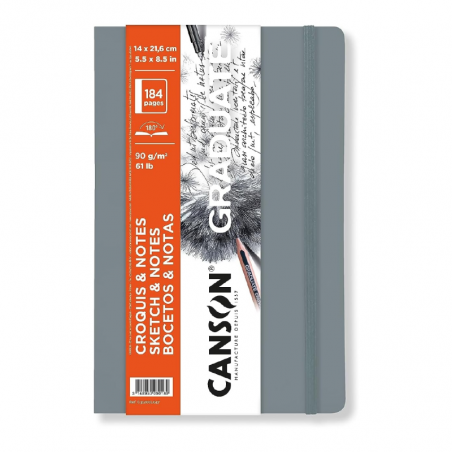 Book Graduate Croquis 184 Pag. 90 Grs 14 X 21,6 Cm (Gris Claro)