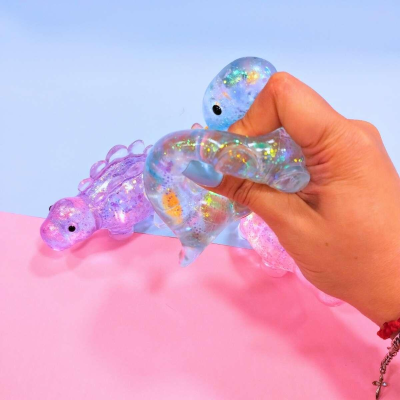 Squishy Dinosaurio Con Glitter - Imagen 4