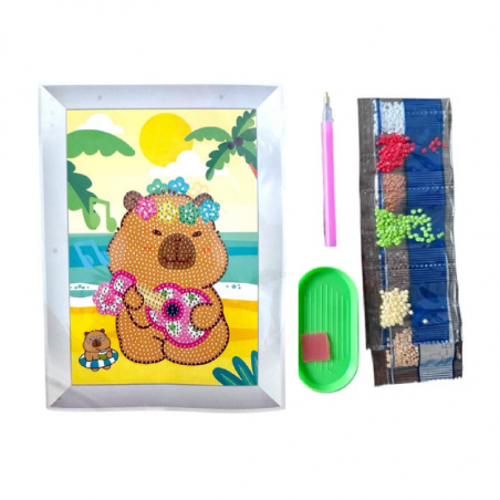 Diamond Painting Capybara Guitarra