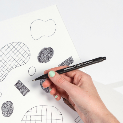 Microfibra Sketch Color Negro - Imagen 3