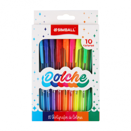 Boligrafo Dolche Set X 10 Colores