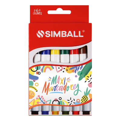 Marcador Maxi Set X 6 Colores