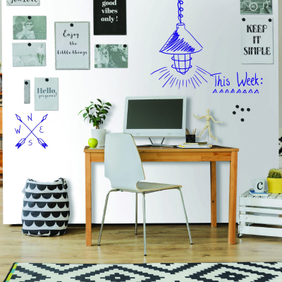 Vinilo Autoadhesio Simil Pizarra Blanca X 2 Mts - Imagen 2