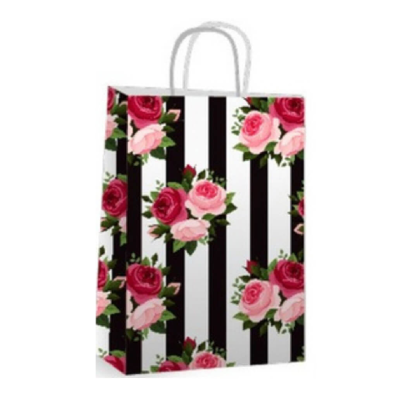 Bolsa Fantasia Flores 22 X 10 X 30 Cm