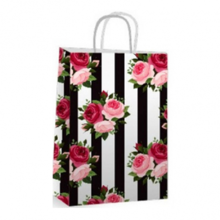 Bolsa Fantasia Flores 22 X 10 X 30 Cm