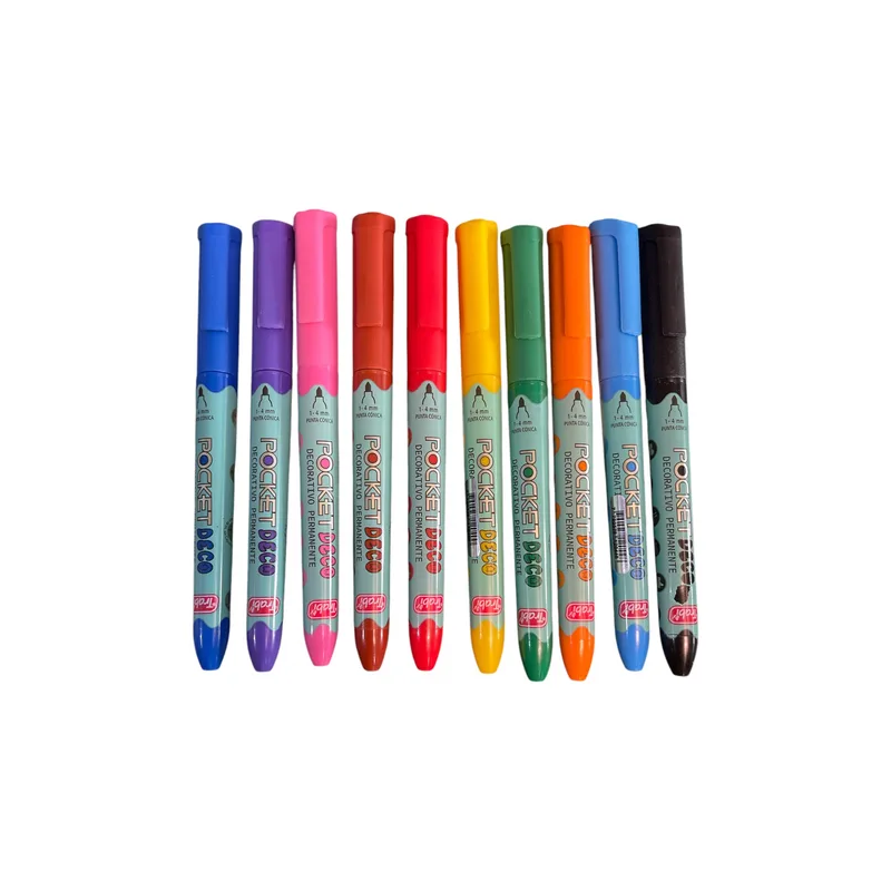 Marcador Pocket Deco Permanente X 10 Colores