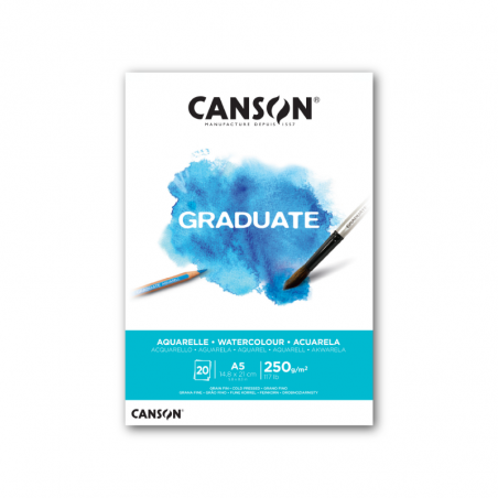 Block Graduate Acuarela X 20 Hjs 250 Grs A5