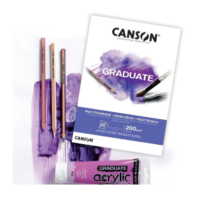 Block Graduate Multitécnica X 20 Hjs 200 Grs A3 - Imagen 2